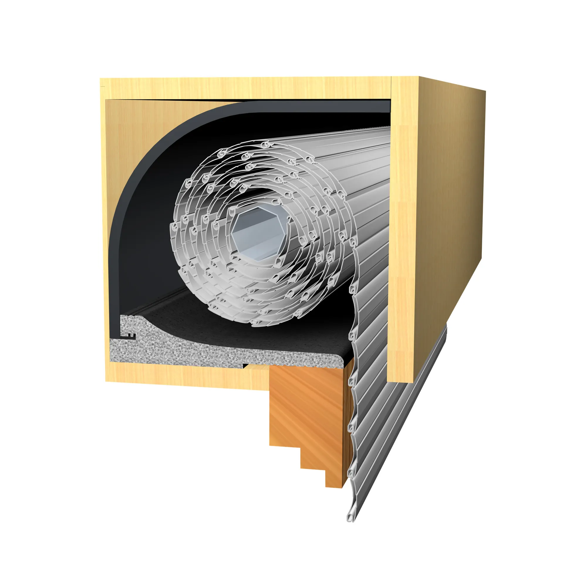 Energiespar Rollladendämmung | 13 mm / 100 x 50 cm + Deckeldämmung 100 x 24 cm