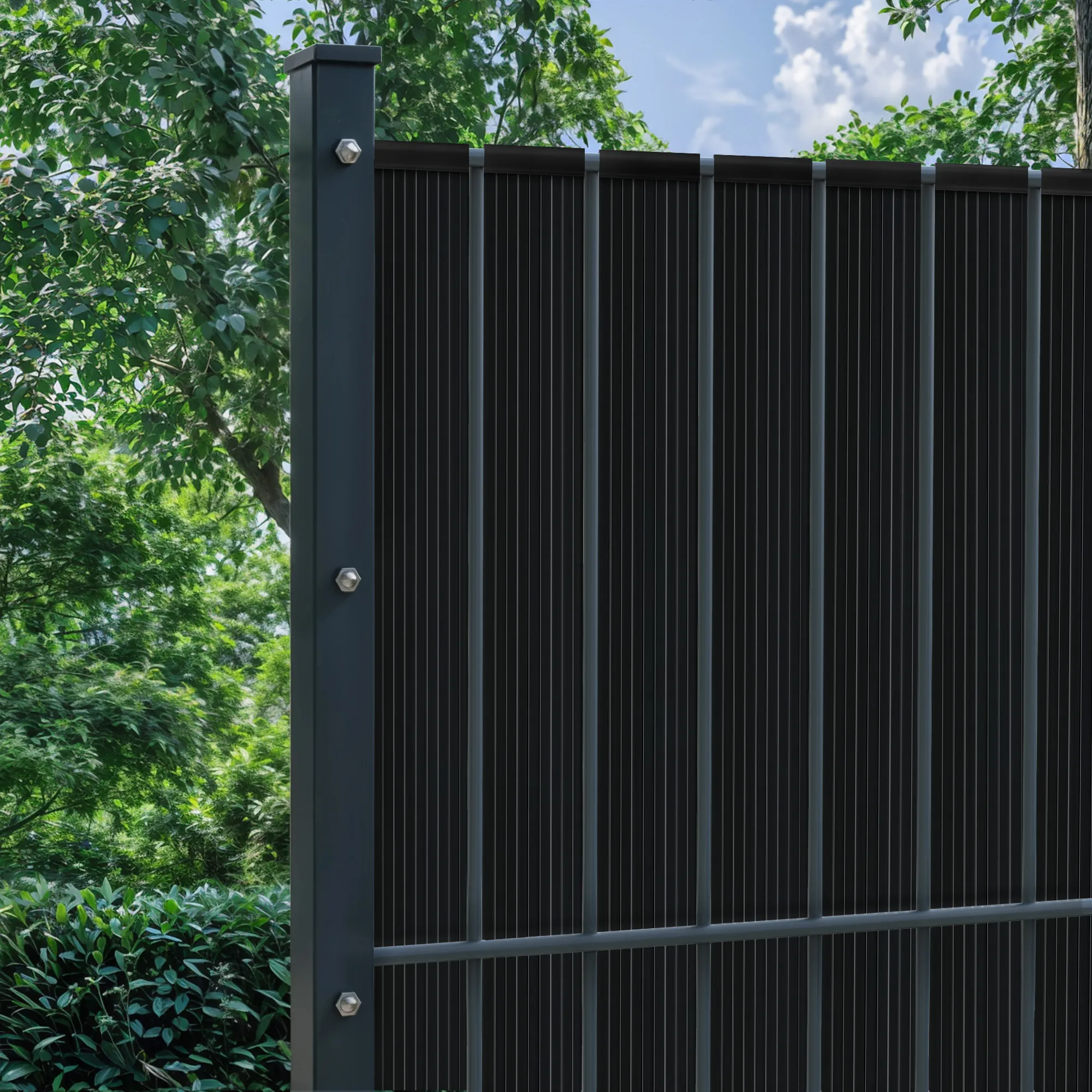 Tiras de Ocultación Vertical de PVC Duro | 4,75 cm x 75 m, antracita