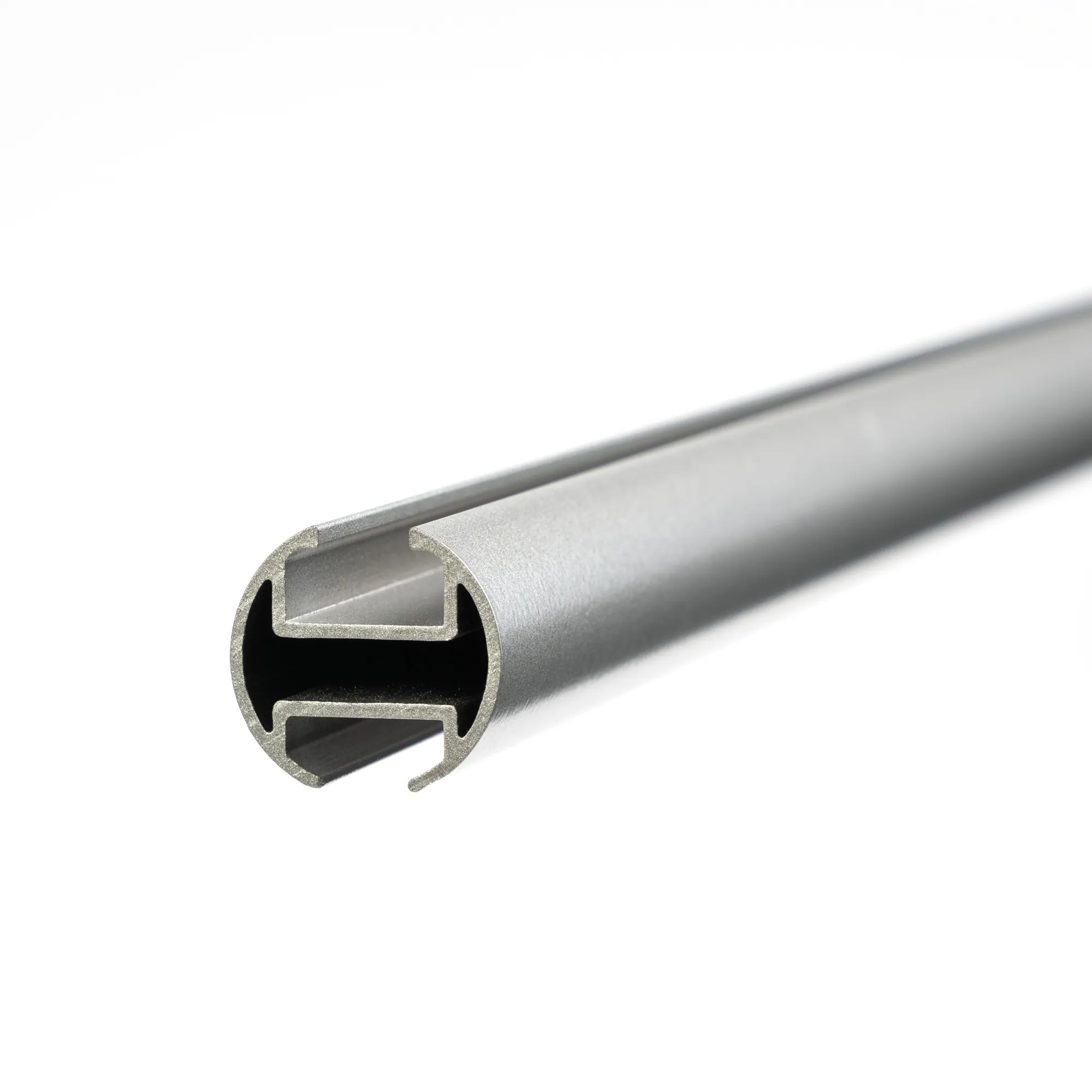 Karnisz z wewnętrzną szyną | ⌀ 19 mm, 120 cm długości, srebrny