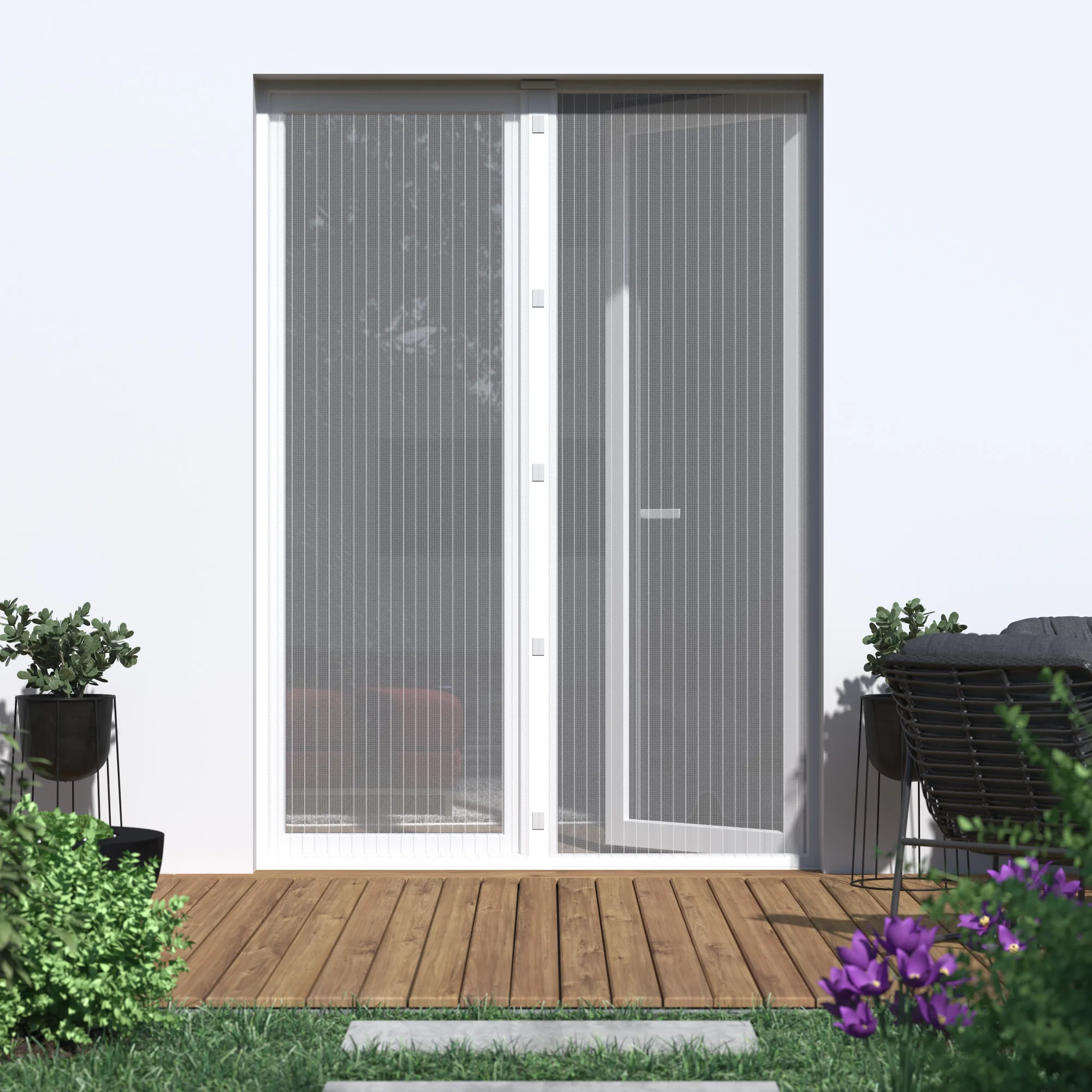 Moustiquaire magnétique pour porte | 110 x 220 cm, blanc