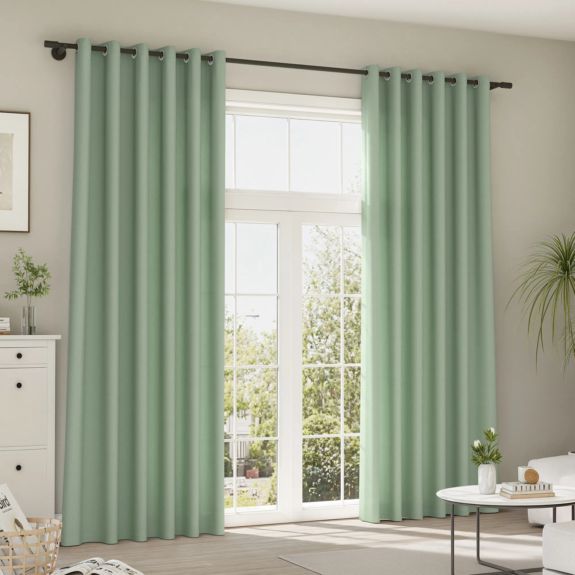 Cortinas y Visillos Pure | Samt, opaco, menta