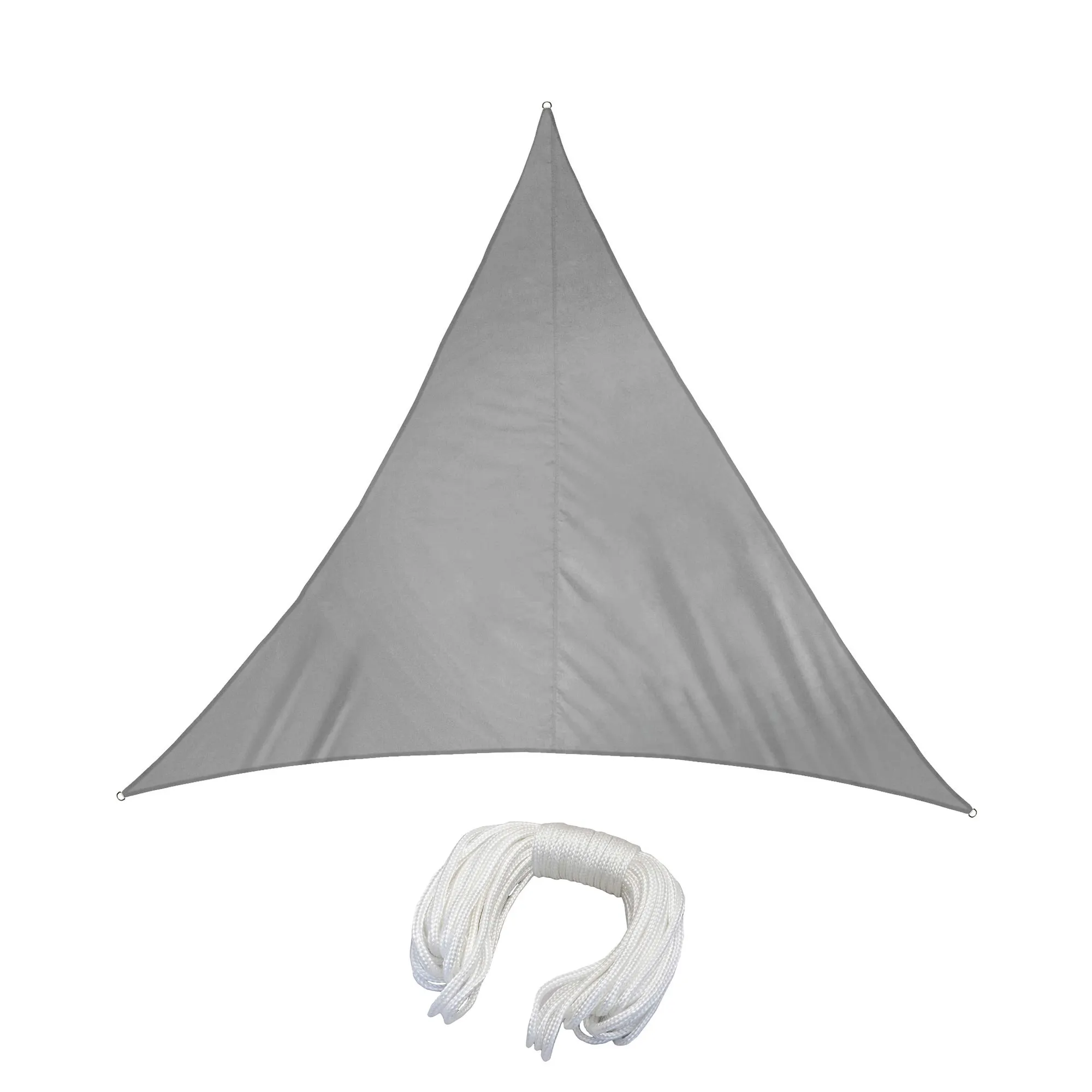 Telo da sole triangolare in poliestere con corda, idrorepellente