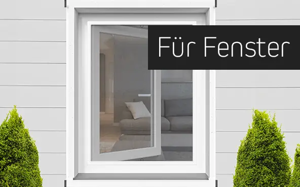 Insektenschutzgitter an einem Fenster montiert