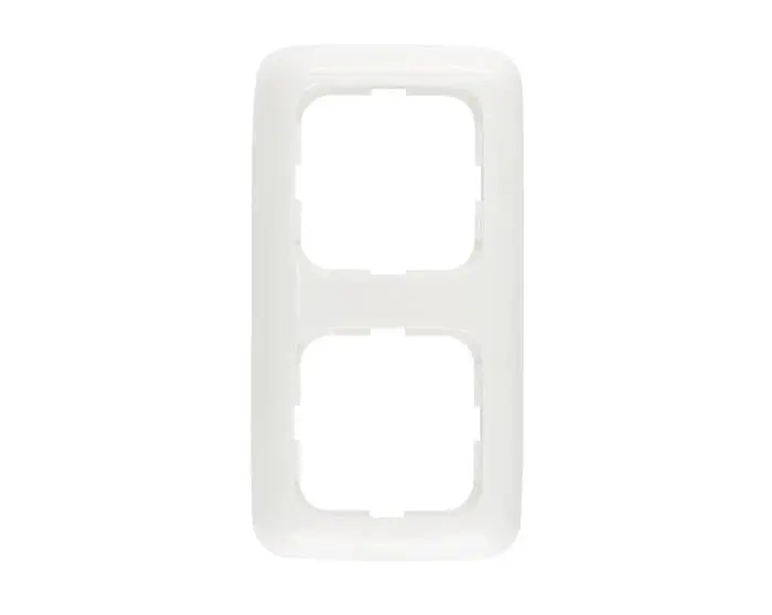 Zweifach-Rahmen für Schalter oder Steckdosen, rechteckig, mit abgerundeten Ecken