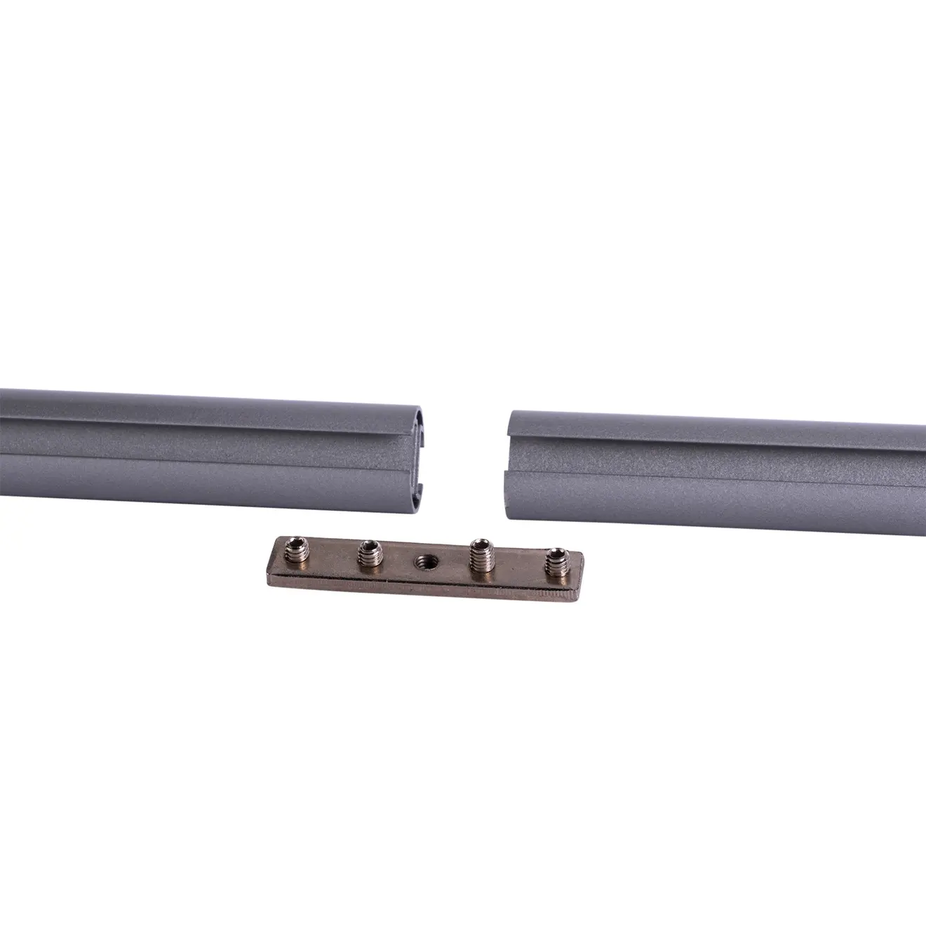 Gardinenstange mit Innenlauf, zwei Teile und Verbindungsstück, funktional und modular aufgebaut