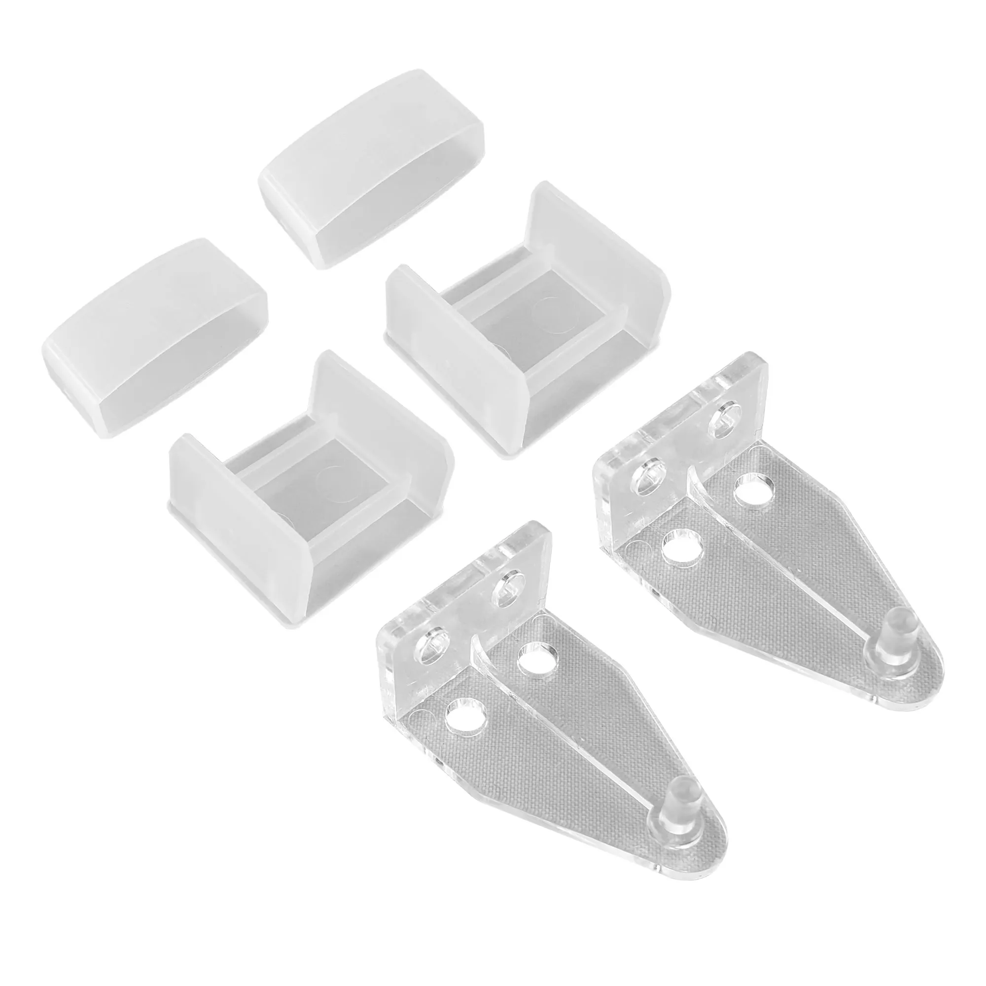 Set di ricambi per persiane, composto da supporti e coperture, trasparenti