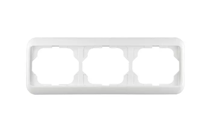 Rahmen für drei Schalter oder Steckdosen, waagerecht angeordnet, schlichtes Design