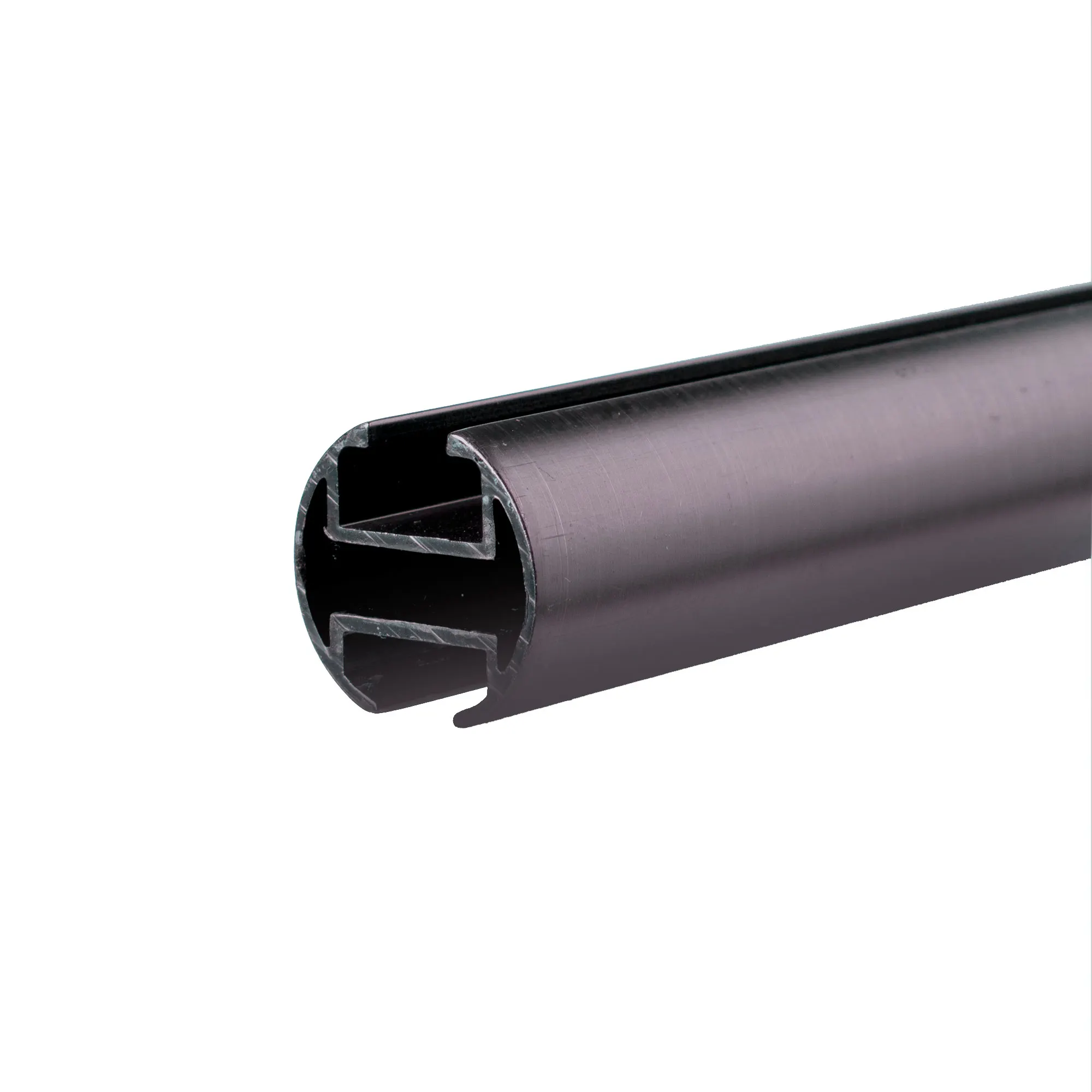 Gardinenstange mit Innenlauf | ⌀ 19 mm, 120 cm Länge, anthrazit gebürstet