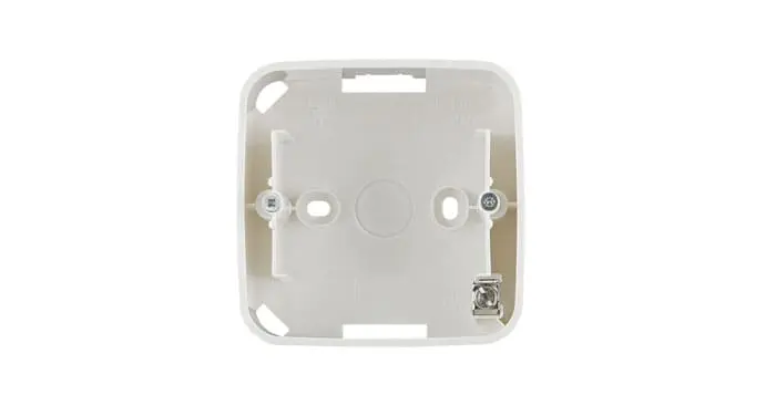 Aufputzrahmen für elektrische Installationen, quadratische Form, mit Befestigungspunkten