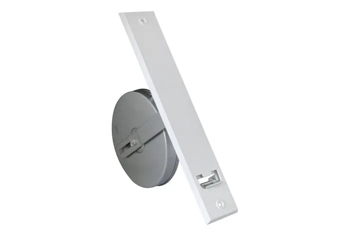 Avvolgitore a ingranaggio da incasso con placca inclusa Piastra di copertura in plastica | bianco / LA: 260 mm