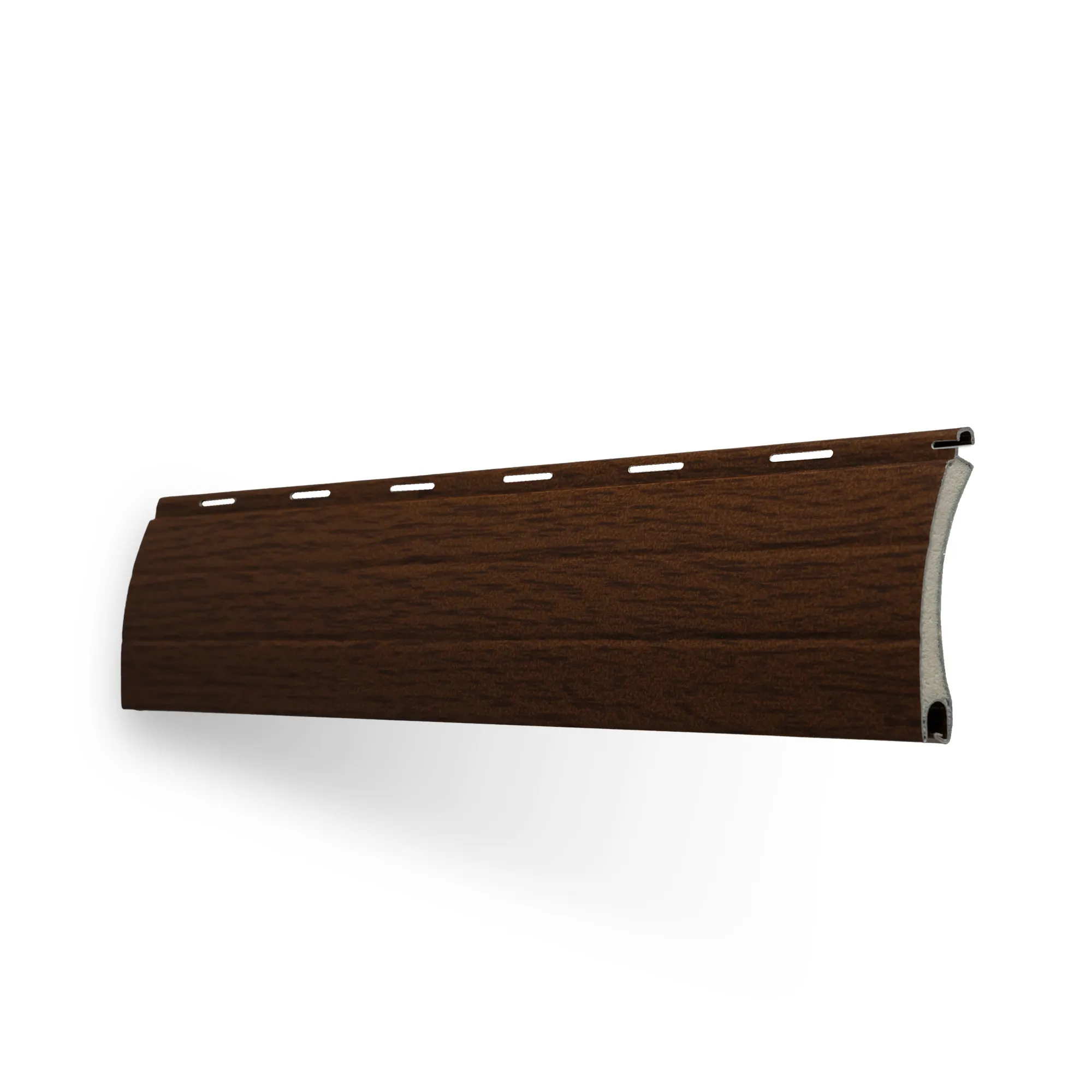 Échantillon lame pour tablier de volet roulant sur mesure | Aluminium / PA39 / 28 noyer