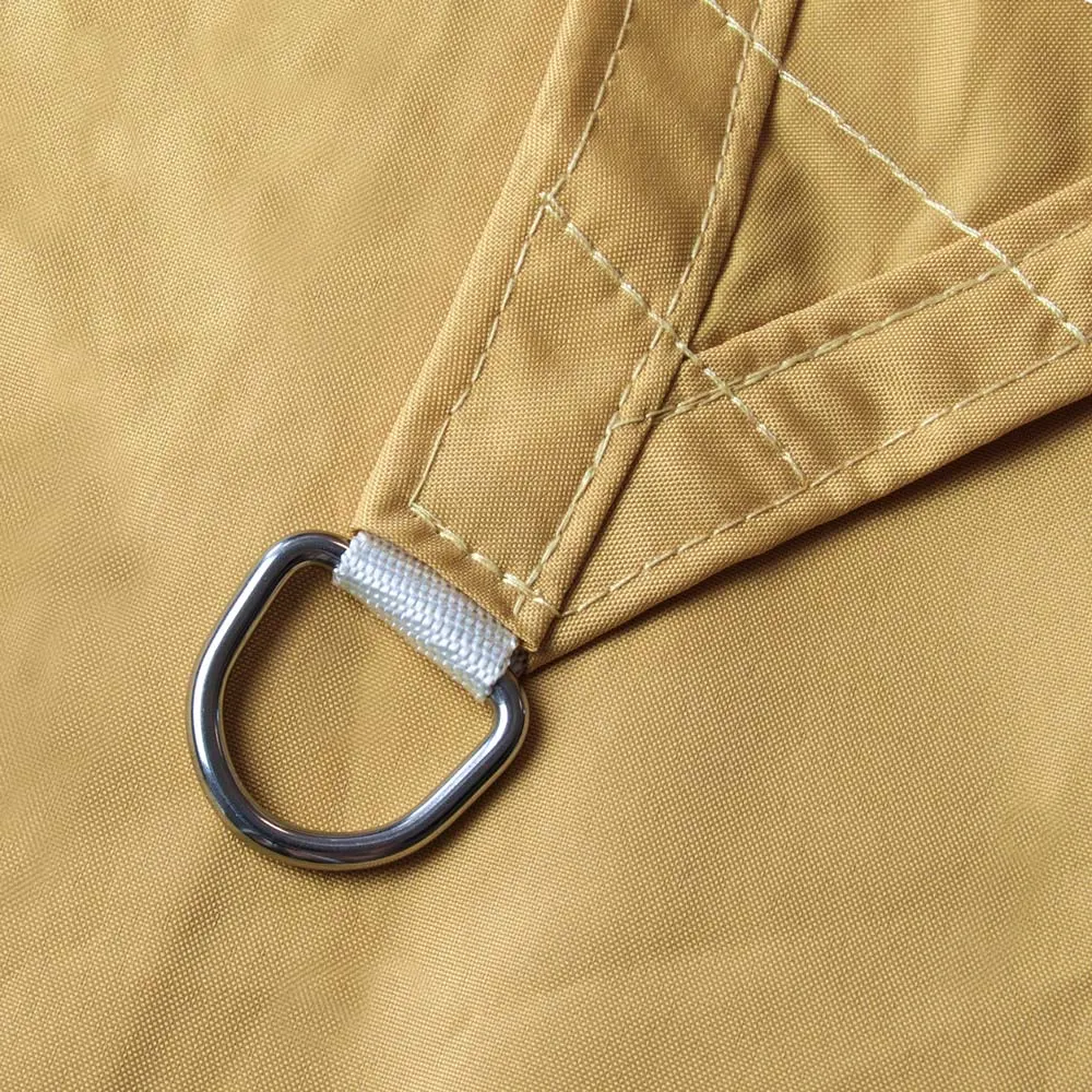 Telo da sole con bordo rinforzato e anello metallico per fissaggio
