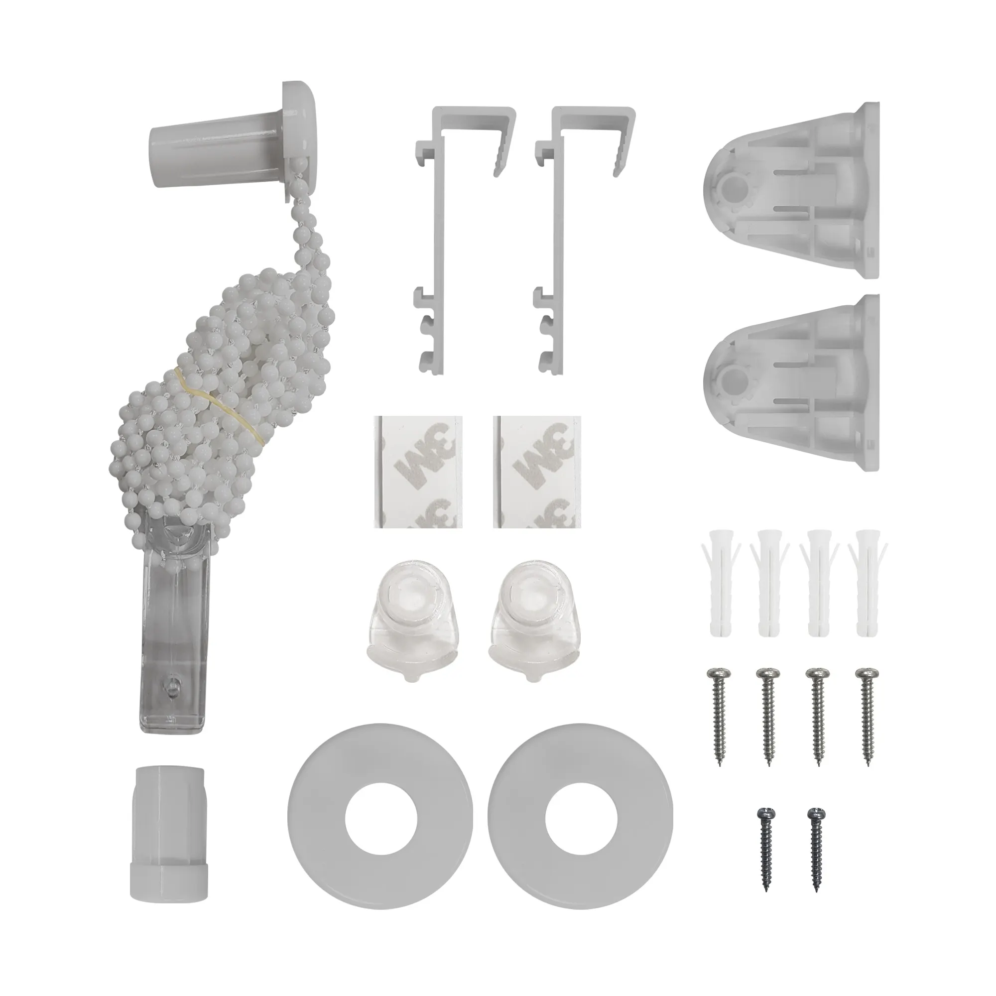 Ersatzteil-Set komplett für Klemmfix Doppelrollo / Duorollo | grau