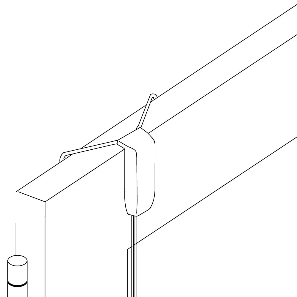 Slim Klemmhalter für Cosiflor Plissees, zeigt Befestigung an Fensterrahmen