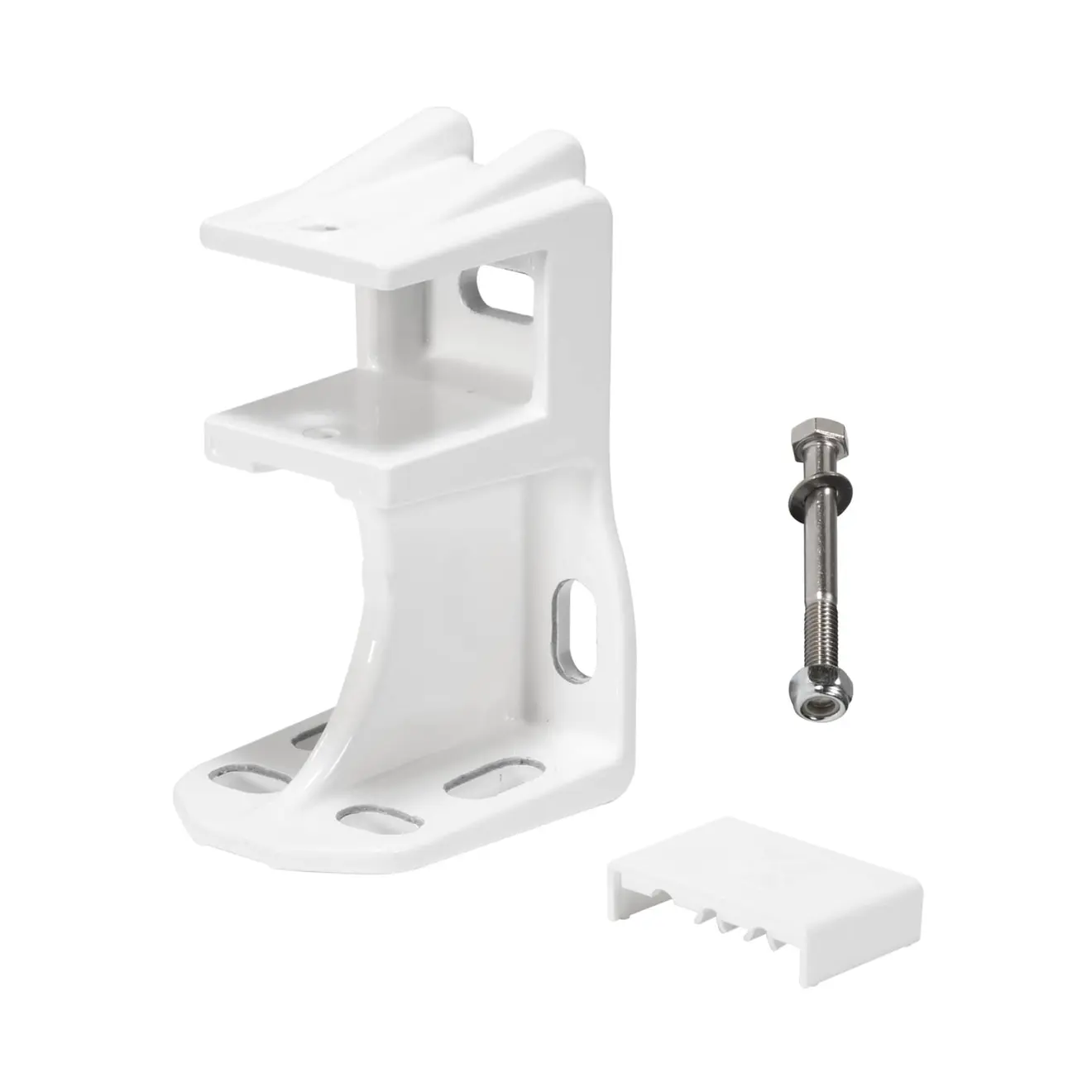 Halterung für Gelenkarmmarkisen mit Schraube und Abdeckung, geeignet für Wand- oder Deckenmontage