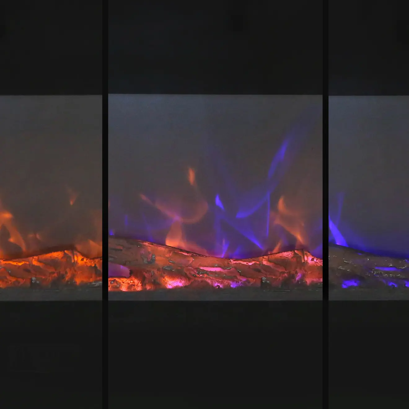 Täuschend echte Flammen in Detailaufnahme