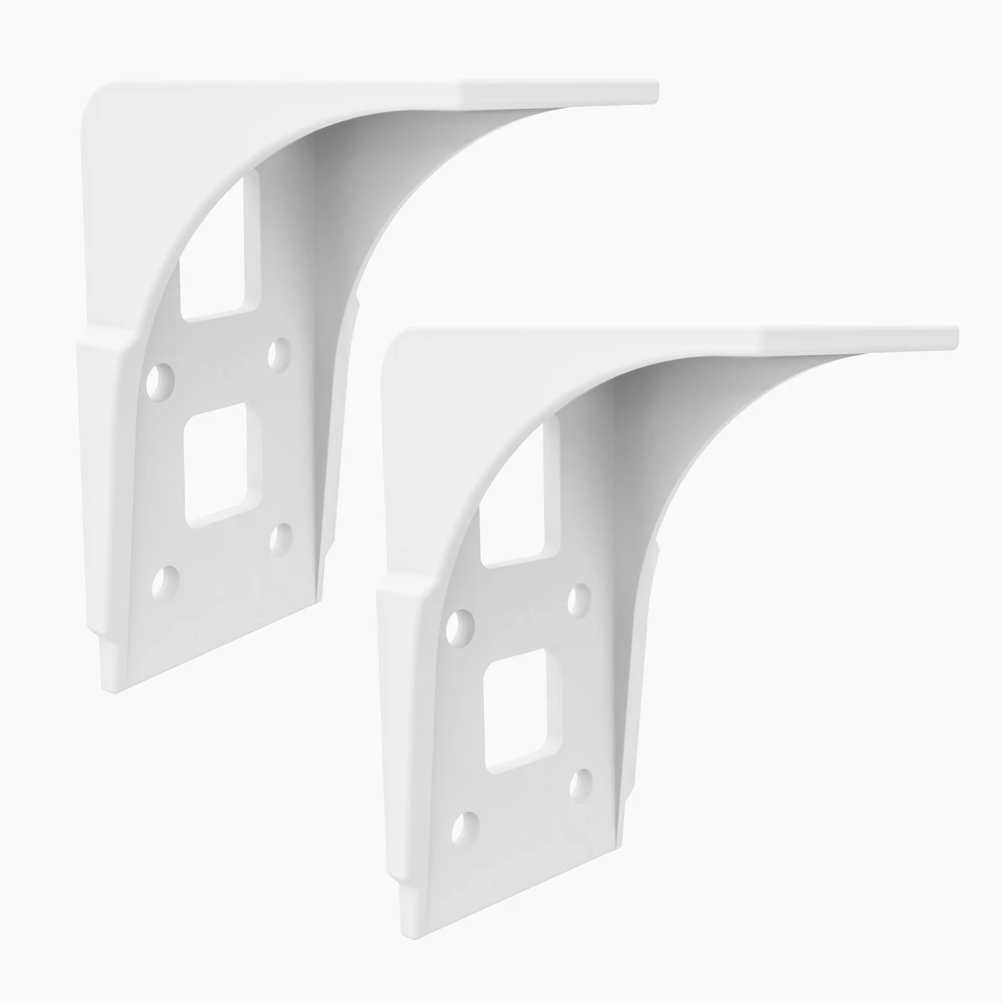 Uchwyt sufitowy do markizy w kasecie Curve LED | biały, 2 sztuki