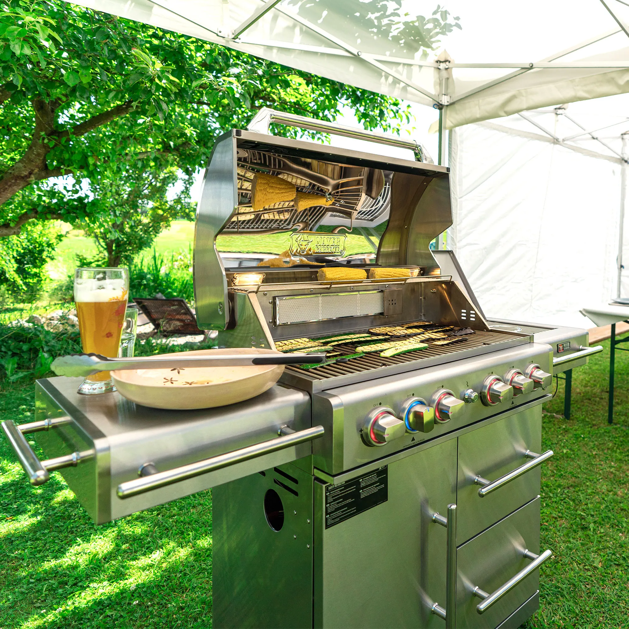 ZUNDA Gasgrill MGG-442 Master mit Backburner
