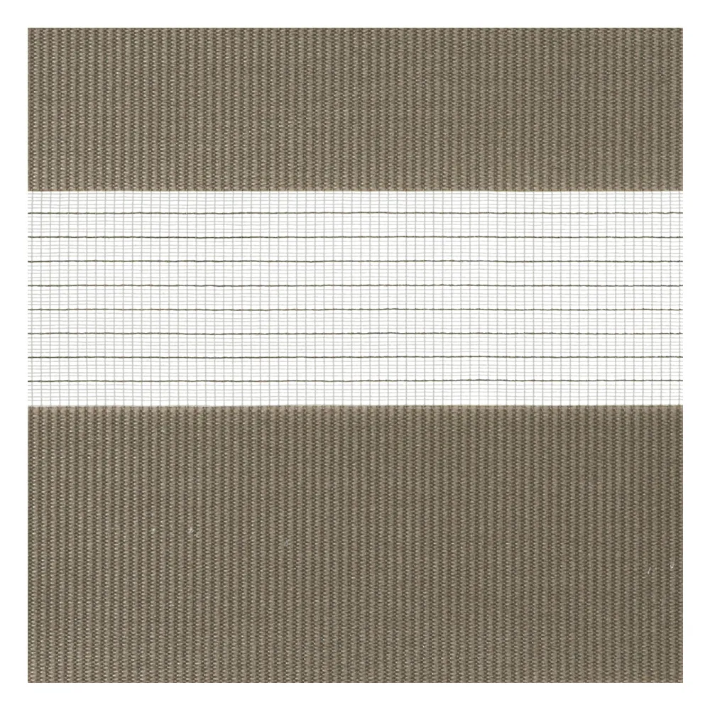 Stoffmuster für Doppelrollo nach Maß | A015 braun / lichtdurchlässig / Spring  Stoffmuster für Doppelrollo nach Maß | A015 braun / lichtdurchlässig / Spring