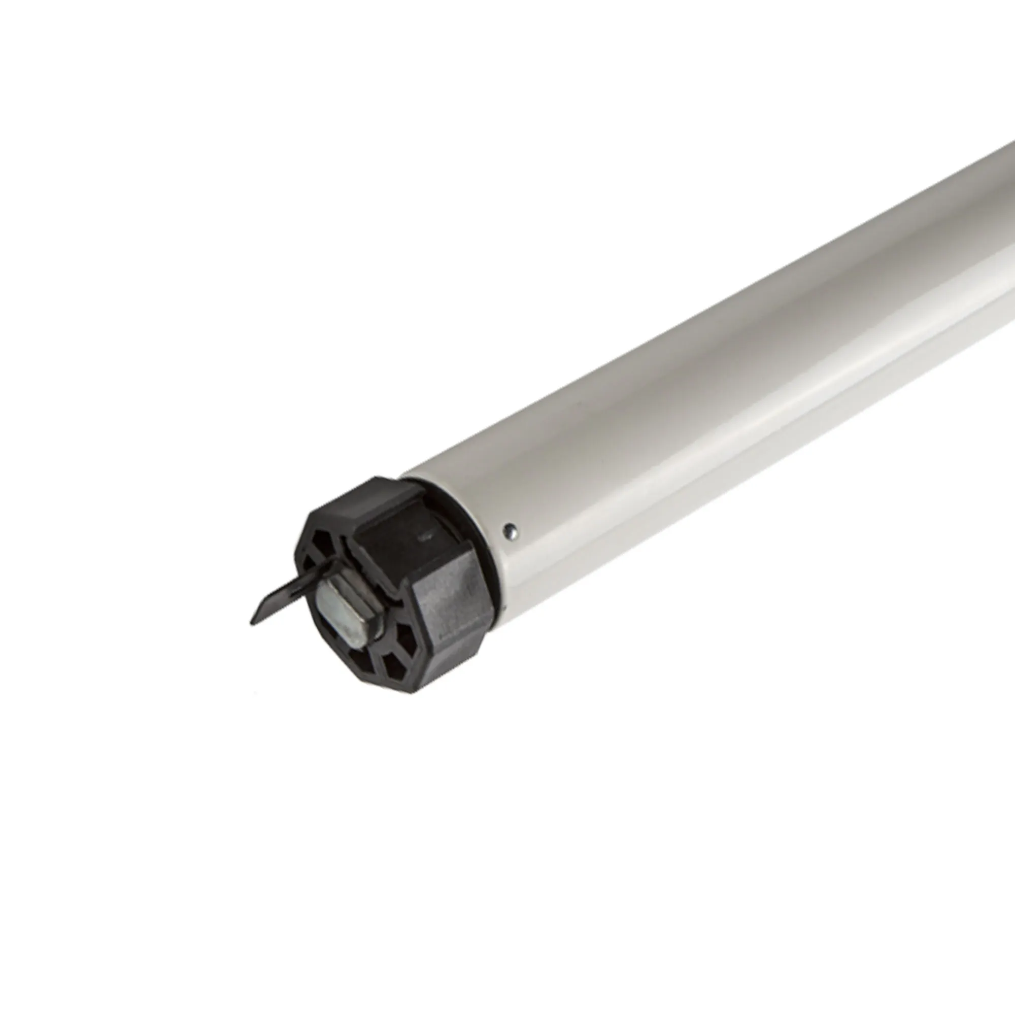 Motore per tapparelle universale con involucro cilindrico e collegamento per controllo elettrico