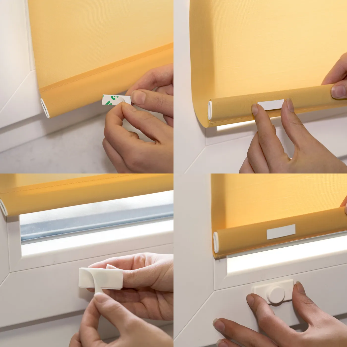 Montaggio di un supporto magnetico per la guida del rullo su un telaio di finestra