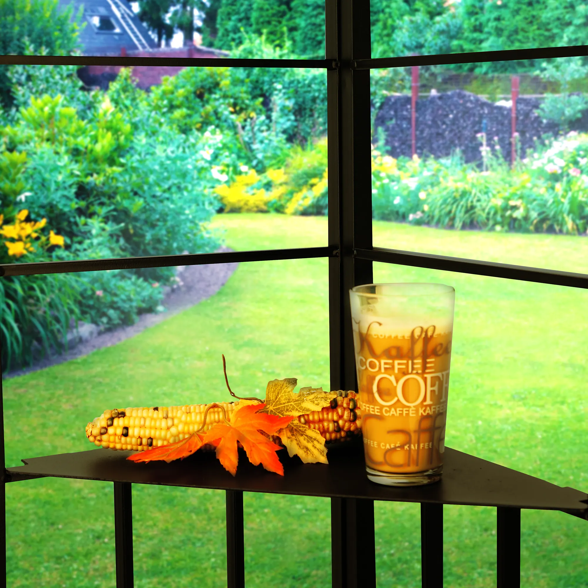 Eckablagefach für Deluxe Gartenpavillon | anthrazit, 4 Stück