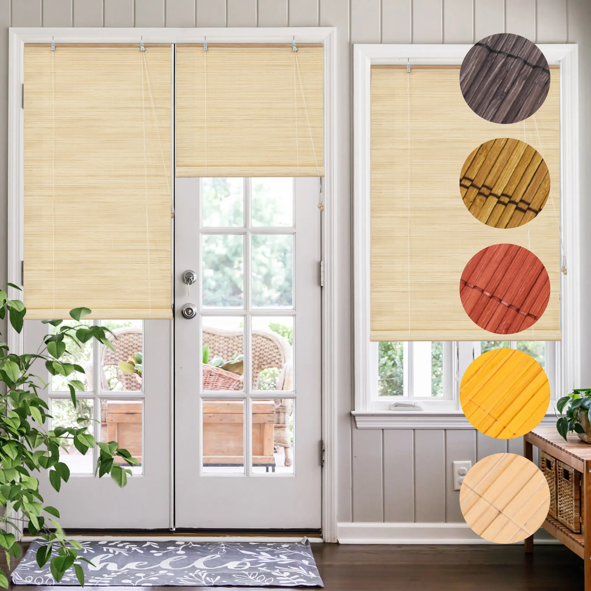 Store enrouleur en bambou (Types au choix)