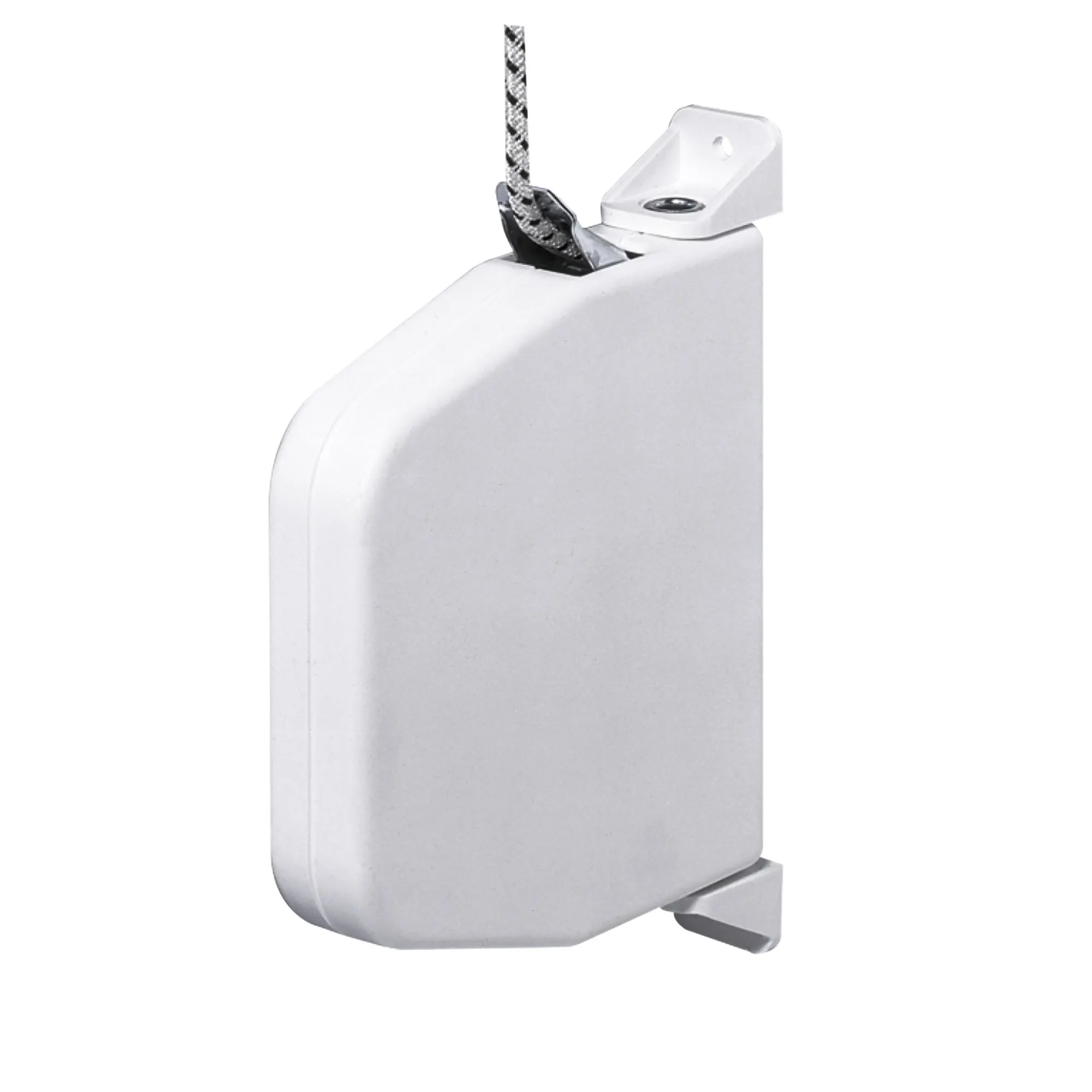 Mini avvolgicorda orientabile da esterno | bianco / con 5 m di corda