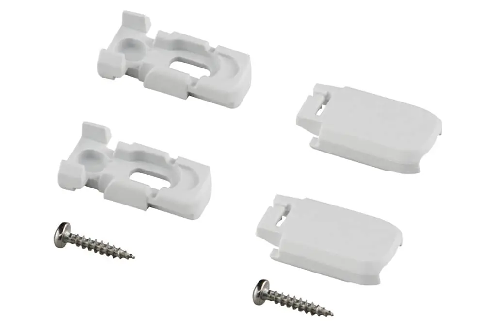 Spannschuh und Schraubschuh mit Schrauben, Montagezubehör für Befestigungen