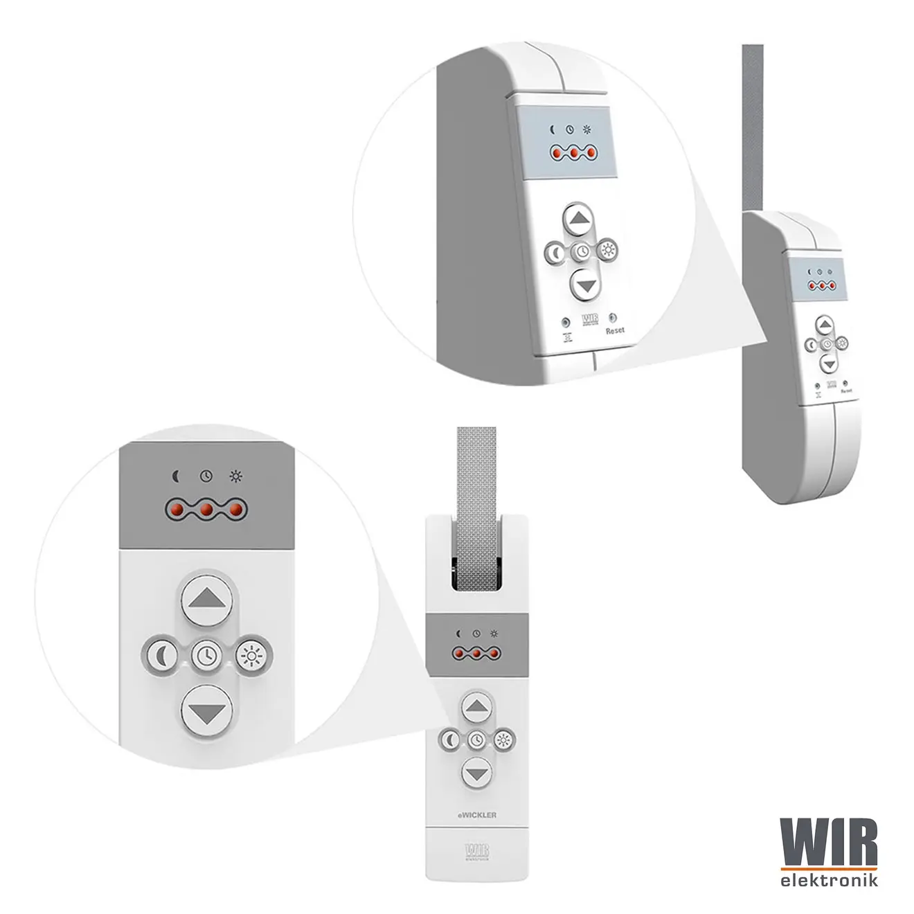 Elektrischer Gurtwickler eWickler Standard mit Bedienelementen und Gurtansicht