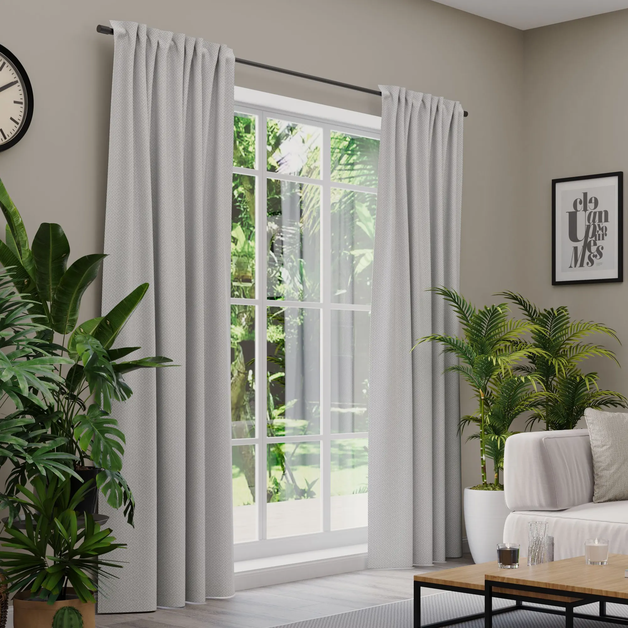 Premium Line Gardinen und Vorhänge | Boho, blickdicht, grau 