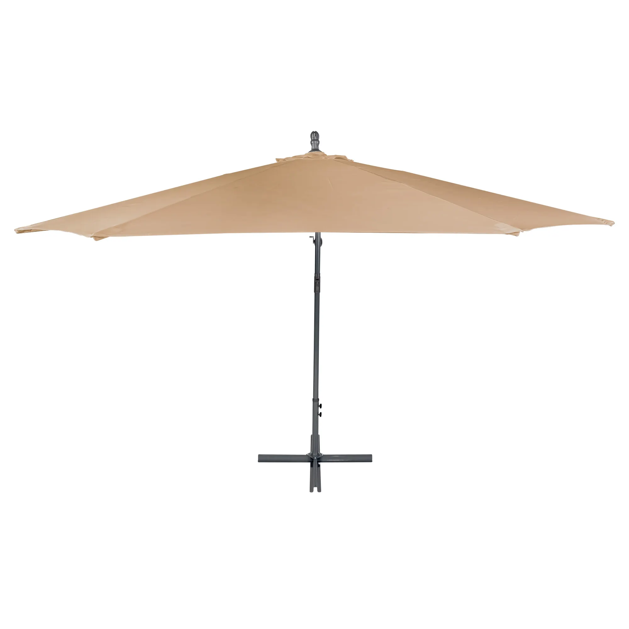 Ombrellone freestanding con supporto laterale e base a croce per ombra all'aperto