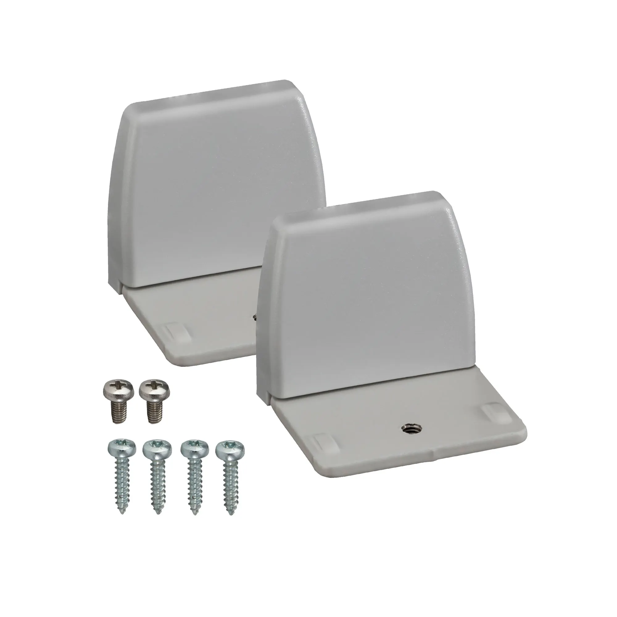 Montagewinkel C3 inkl. Abdeckkappe & Schrauben | grau, 2 Stück