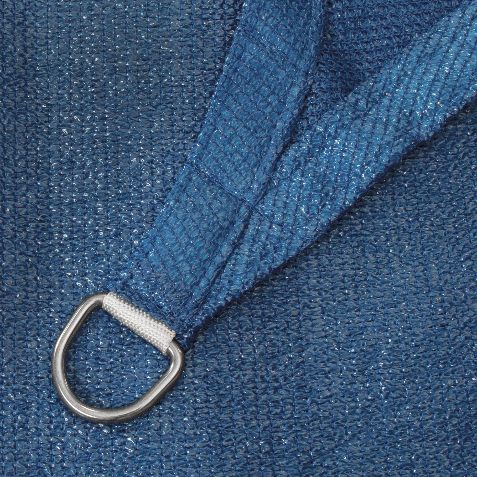 Tenda da sole con anello metallico per fissaggio in materiale traspirante