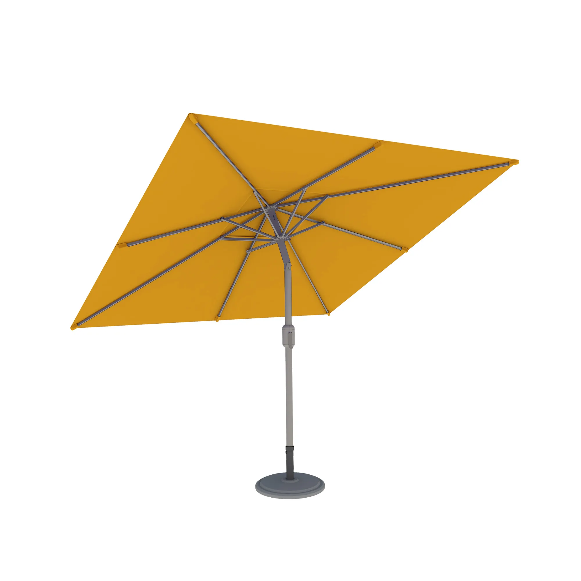 Ombrellone quadrato con base stabile e palo regolabile