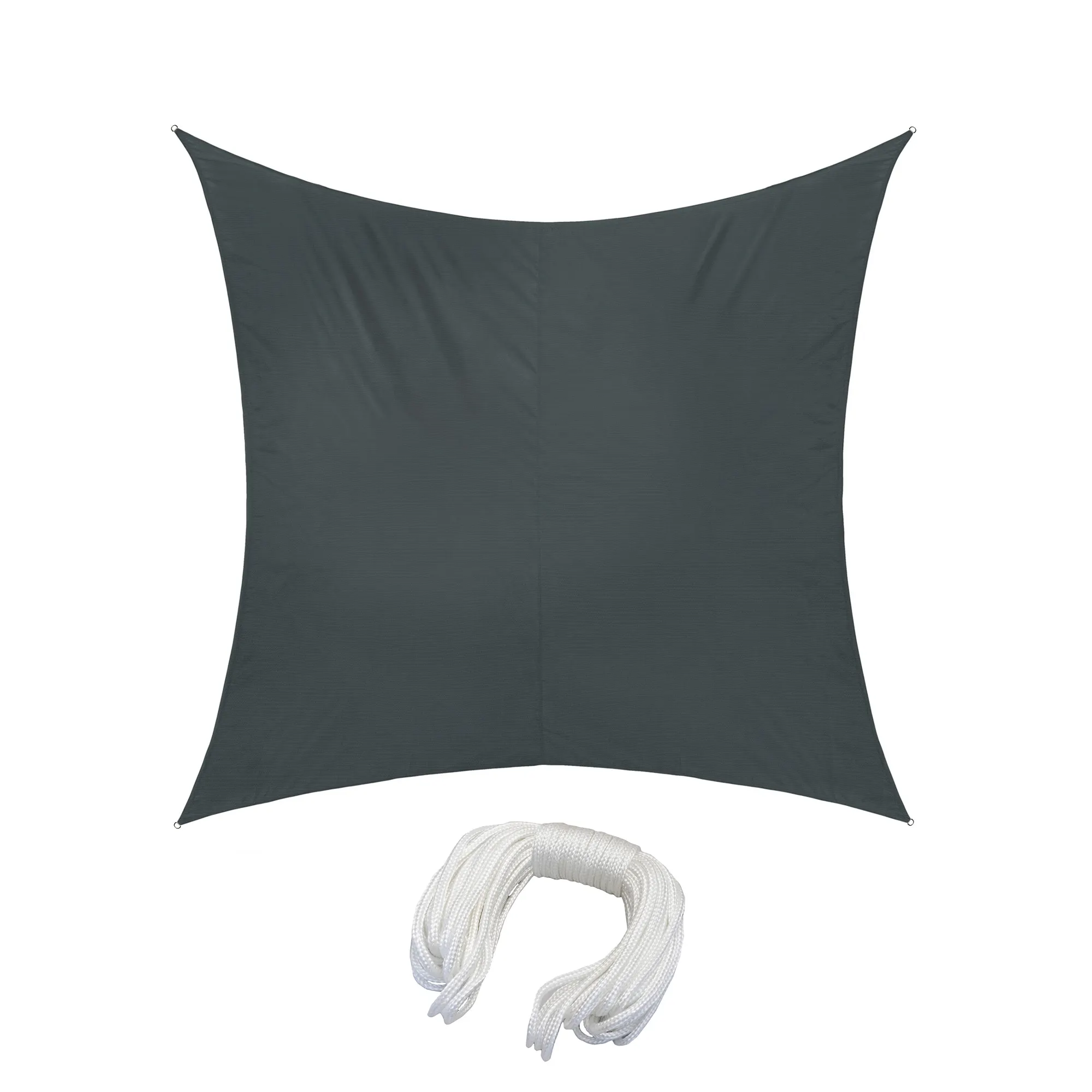 Telo da sole triangolare in poliestere con corda, idrorepellente