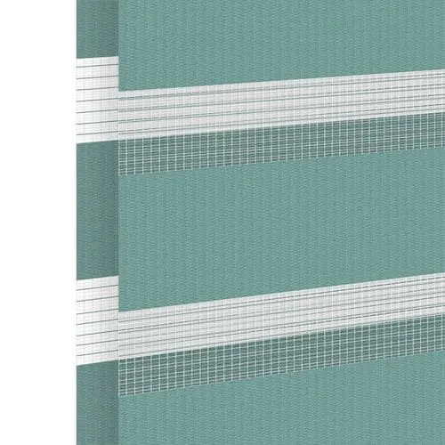 Échantillon tissu pour store enrouleur jour nuit sur mesure | S-17 turquoise/ translucide / Tulum