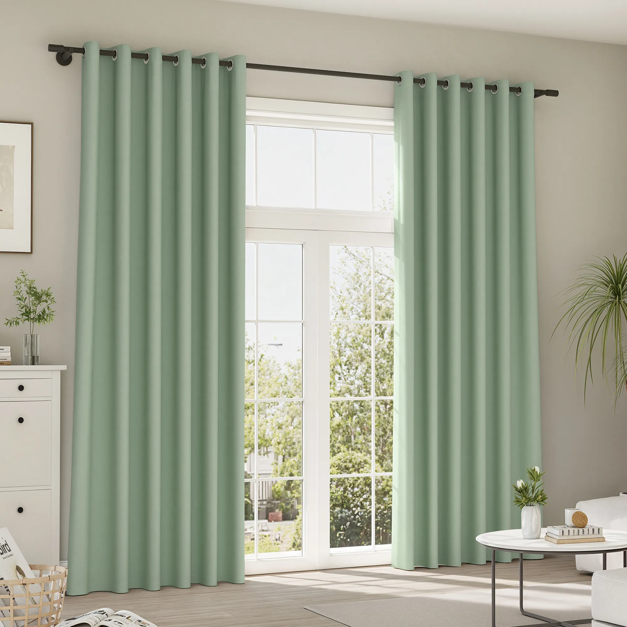 Cortinas y Visillos Pure | Plush, oscurecimiento total, menta
