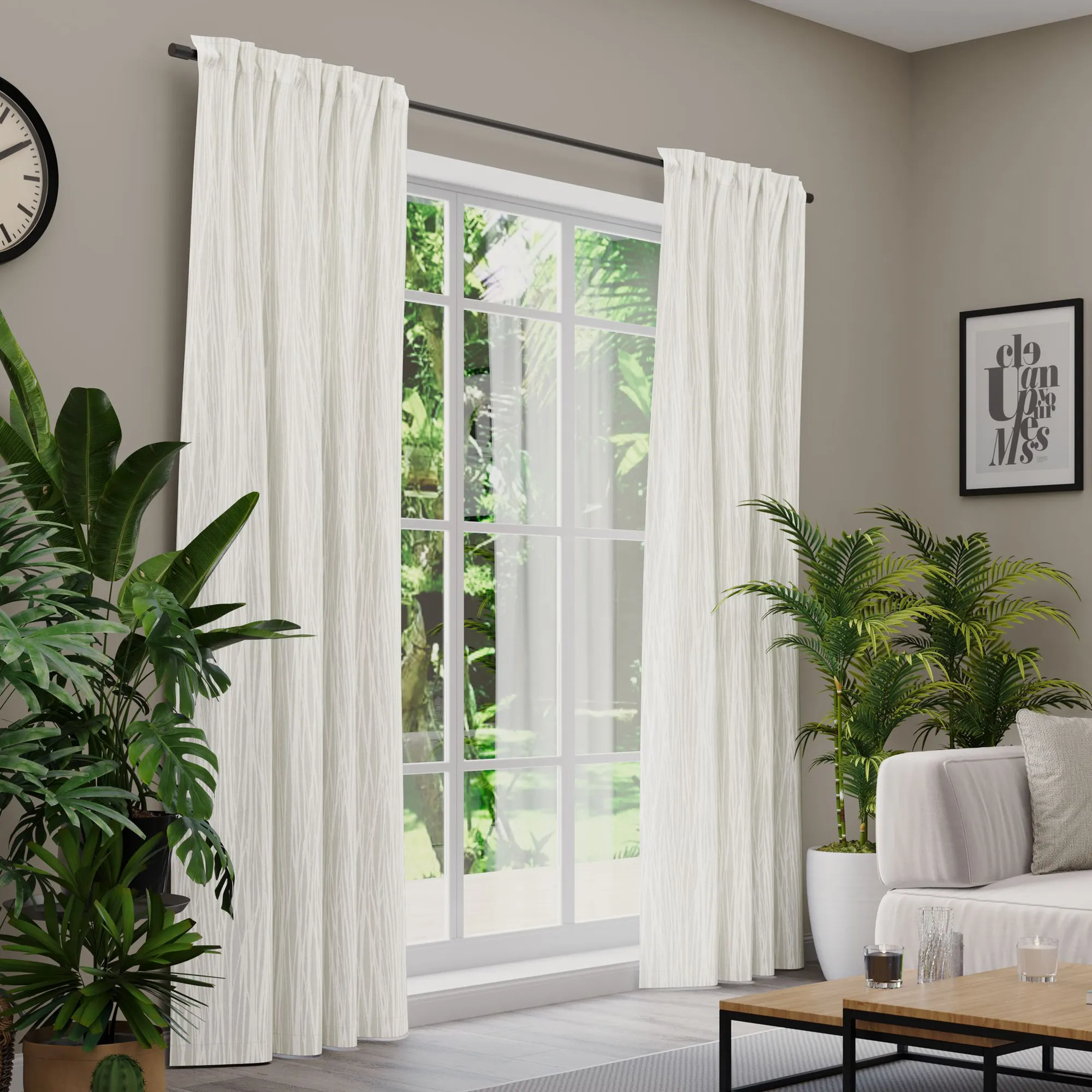Premium Line Gardinen und Vorhänge | Eco Lines, blickdicht, weiß 