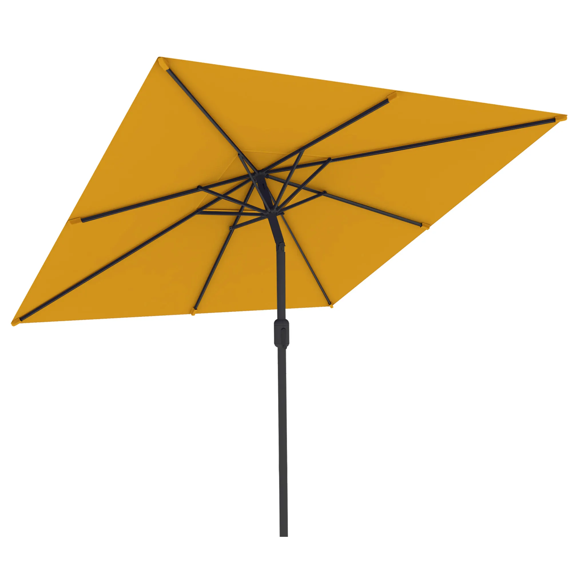 Parasol interpara | 3 x 3 m, carré, żółty | stelaż, antracytowy