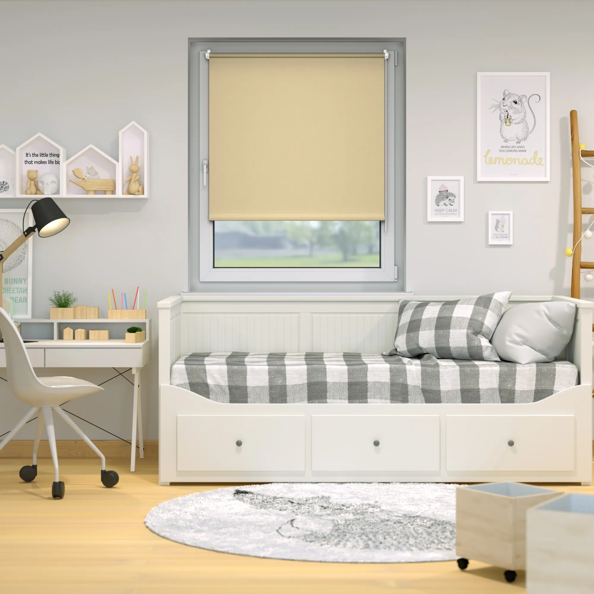 Estor Enrollable Opaco Tenebra | 45 x 160 cm, beige