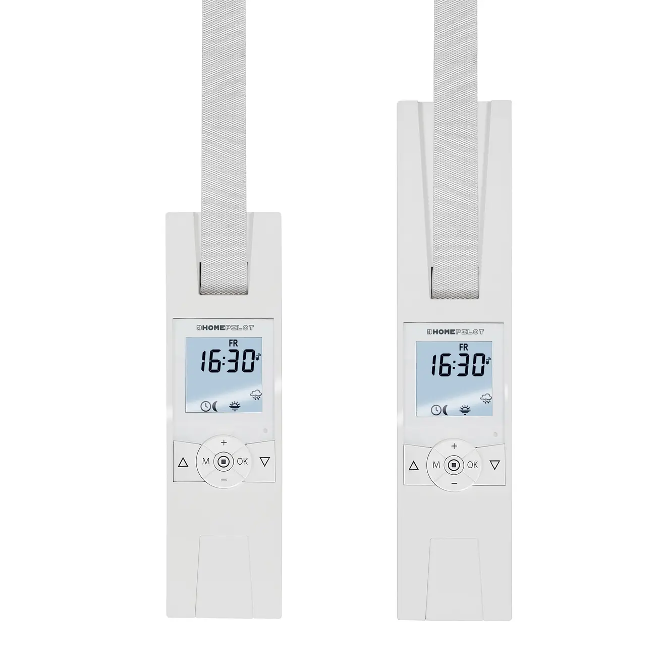 Elektronischer Gurtwickler mit Display und Bedienelementen für Rollläden