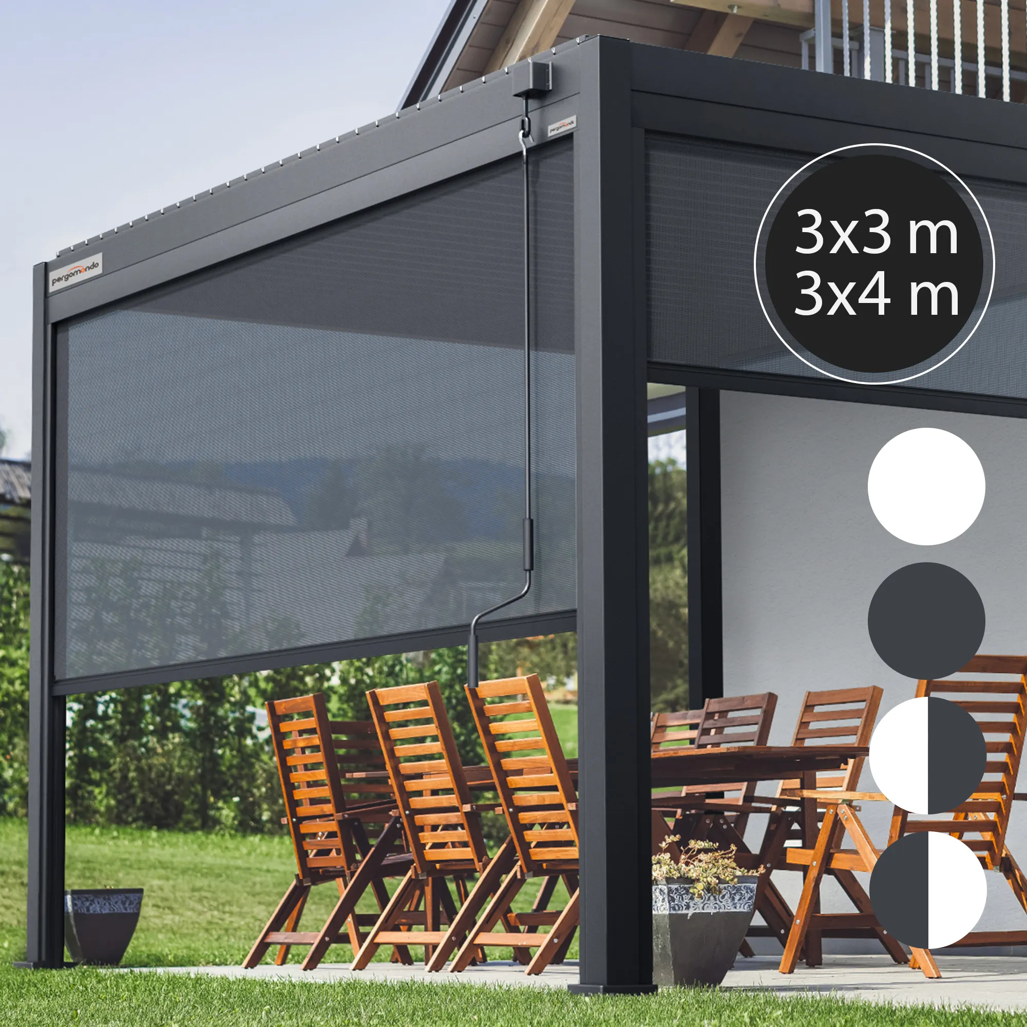 Pergola mit Lamellendach (Typ nach Wahl)