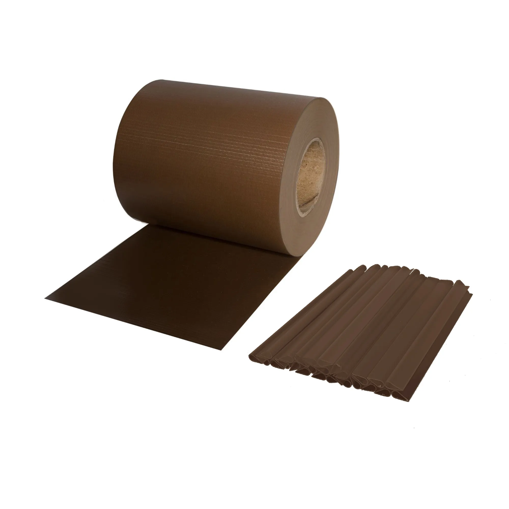 Rullo di strisce di protezione in PVC con aspetto di arenaria e elementi di fissaggio