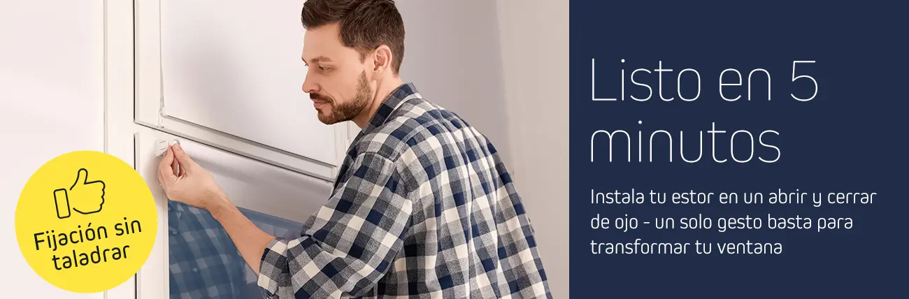Instala tu estor en un abrir y cerrar de ojo - un solo gesto basta para transformar tu ventana