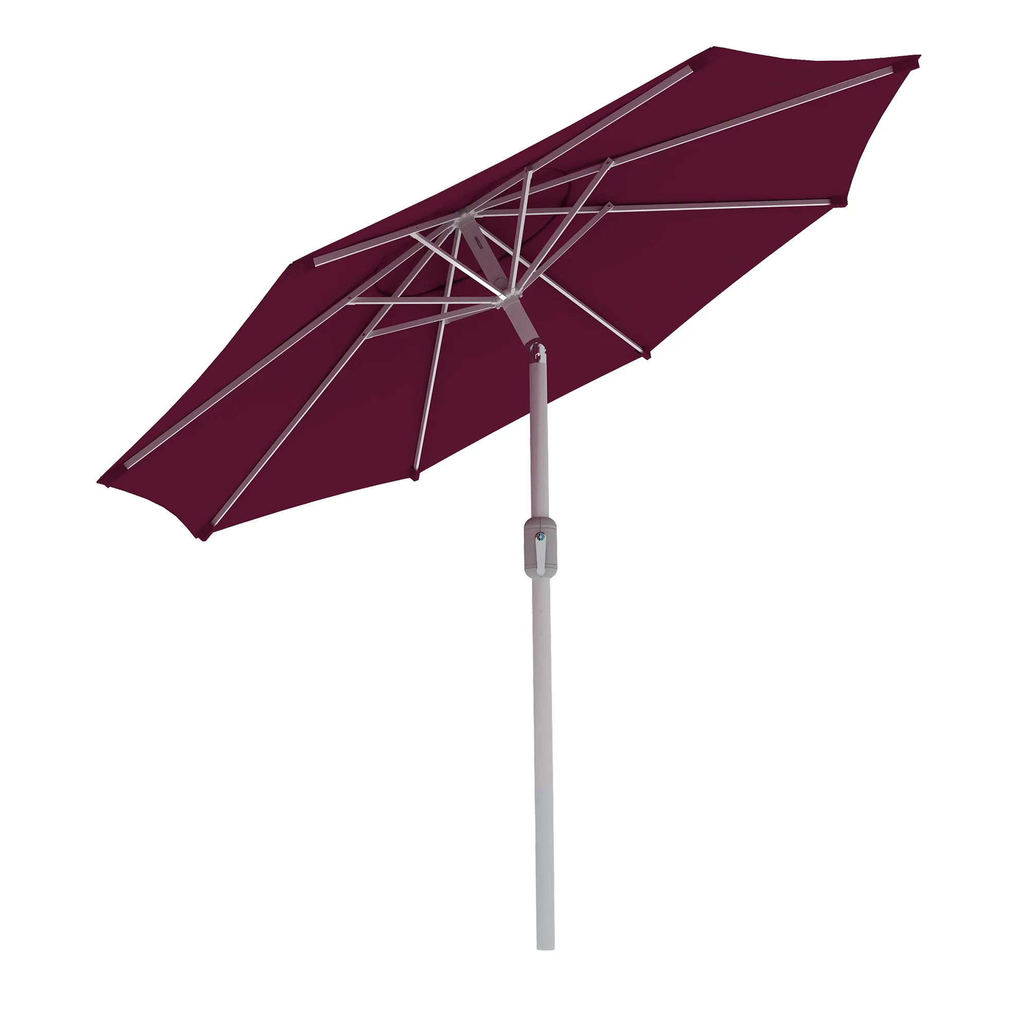 Parasol interpara | 3,5 m, rond, bordowy | stelaż, biały