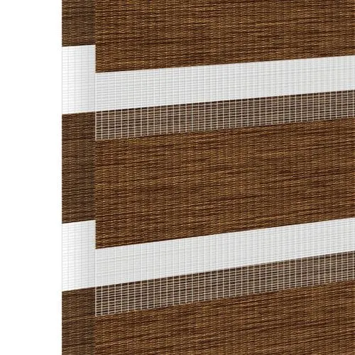 Échantillon tissu pour store enrouleur jour nuit sur mesure | BH-15 noyer / translucide / Graz