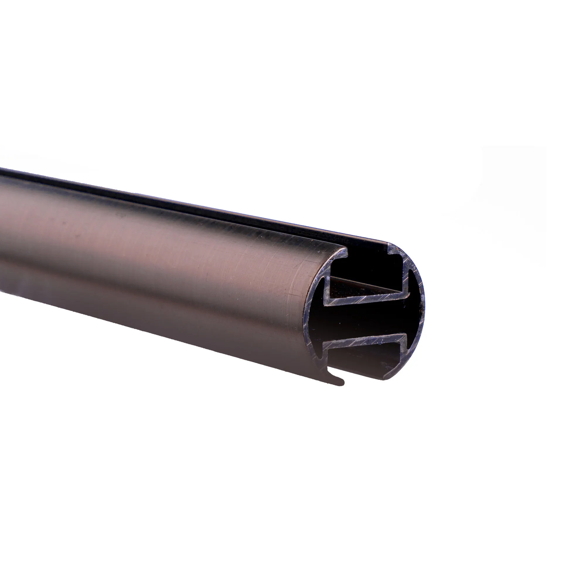 Disegno tecnico di un supporto da soffitto per bastone per tende a doppio binario con corsia interna