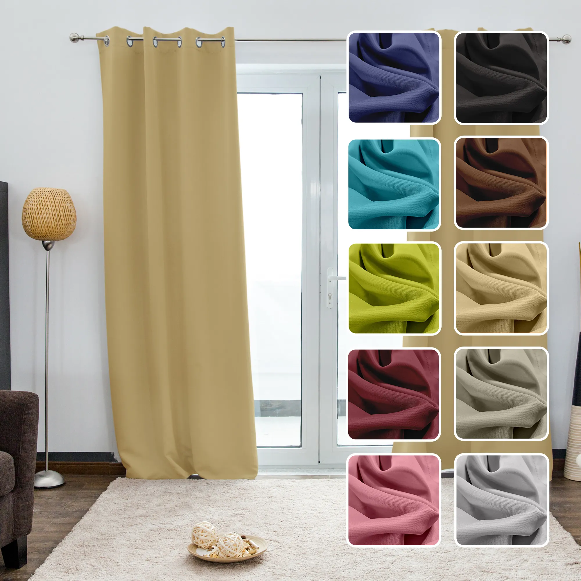 Rideau à œillets AURORA (Types au choix)