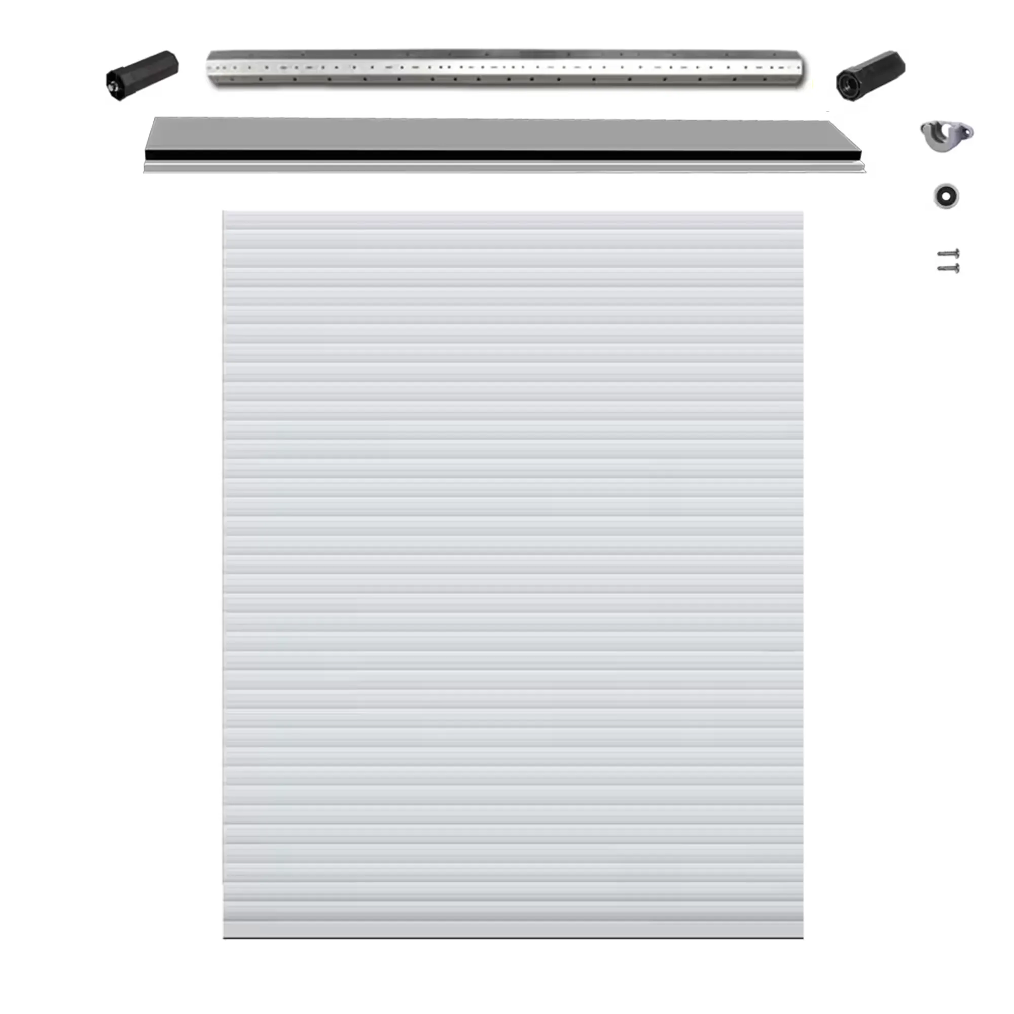 Kit de pose pour tablier de volet roulant sur mesure
